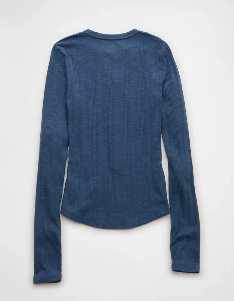 T-shirt henley à manches longues AE