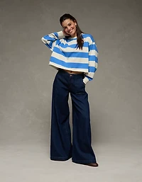 AE Striped Balloon Sleeve T-Shirt