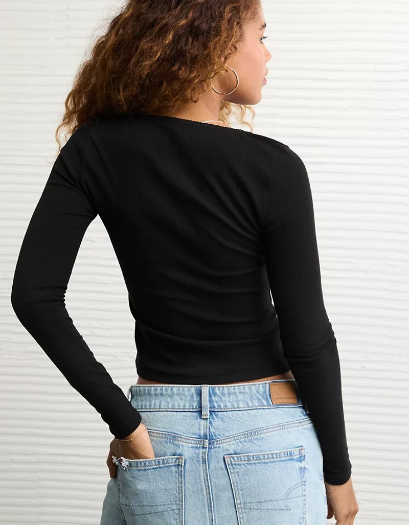 AE Long Sleeve Bow T-Shirt