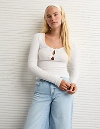 AE Long Sleeve Bow T-Shirt