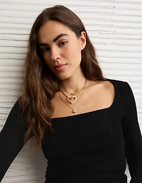 AE Long Sleeve Square Neck T-Shirt