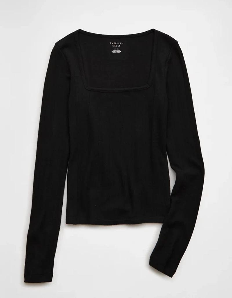 AE Long Sleeve Square Neck T-Shirt