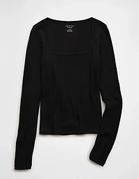 AE Long Sleeve Square Neck T-Shirt