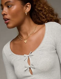 AE Long Sleeve Bow T-Shirt