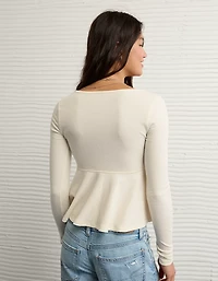 AE Long Sleeve Babydoll Top
