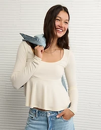 AE Long Sleeve Babydoll Top