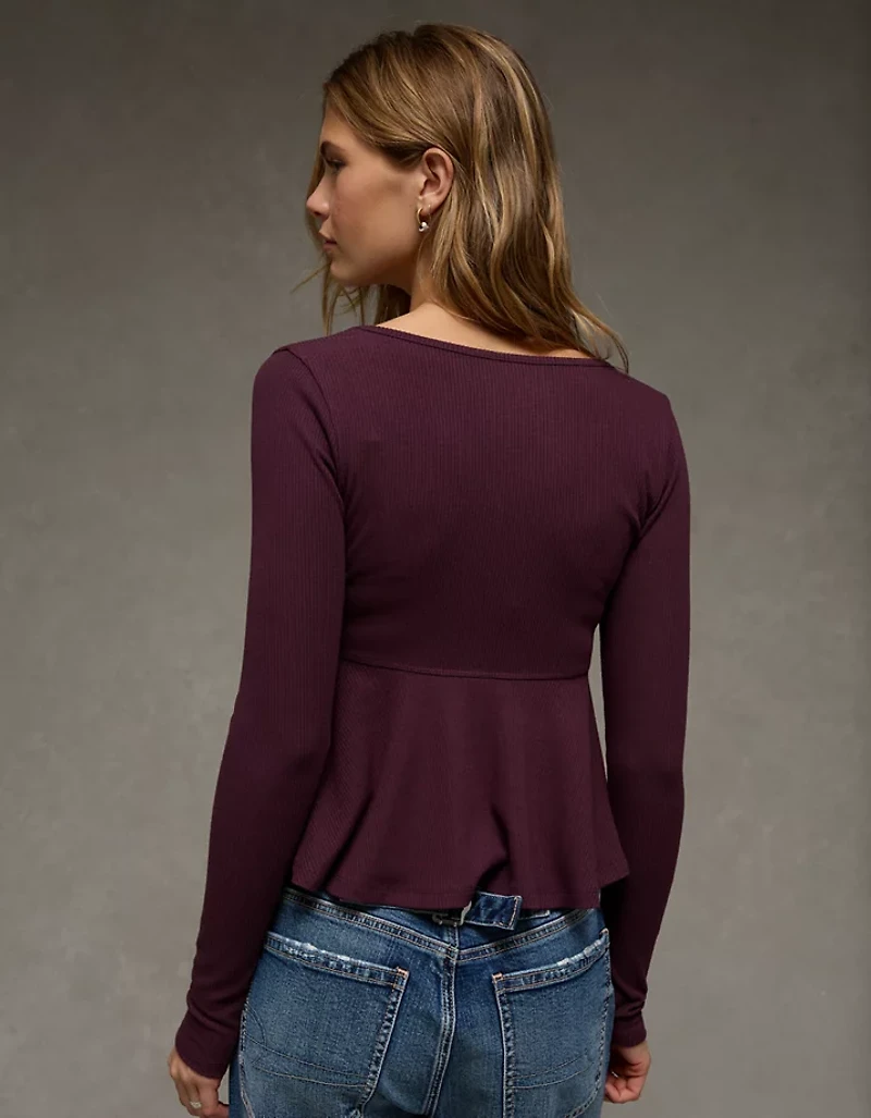 AE Long Sleeve Babydoll Top