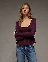 AE Long Sleeve Babydoll Top