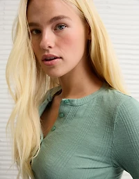 AE Long Sleeve Henley T-Shirt