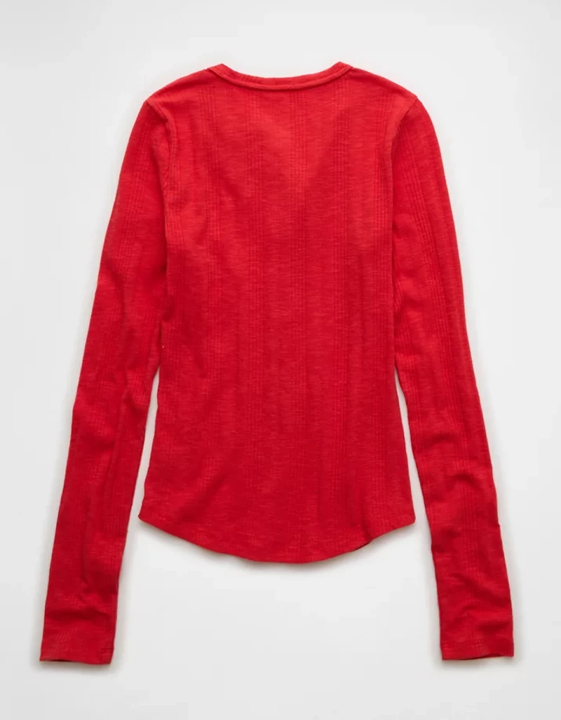 AE Long Sleeve Henley T-Shirt