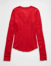 AE Long Sleeve Henley T-Shirt