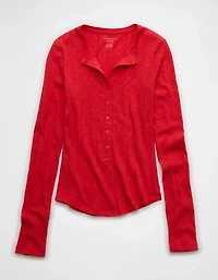 AE Long Sleeve Henley T-Shirt