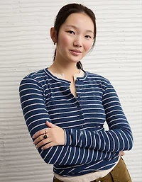 AE Long Sleeve Henley T-Shirt