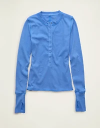 AE Long-Sleeve Henley T-Shirt