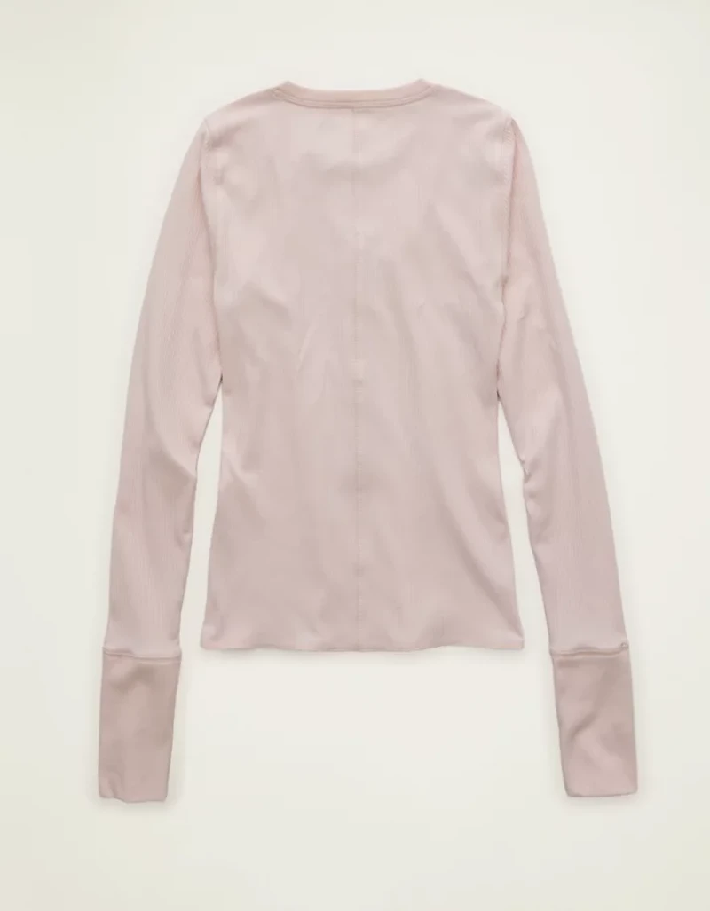 AE Long-Sleeve Henley T-Shirt