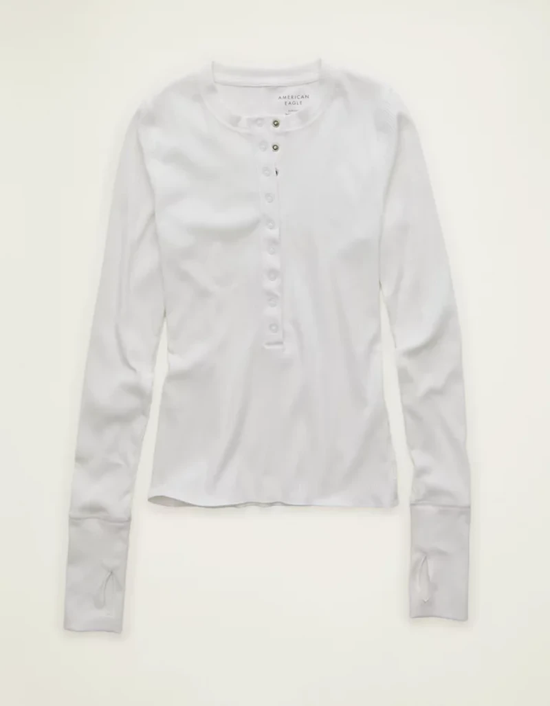 T-shirt henley à manches longues AE