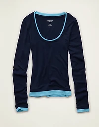 T-shirt confortable à encolure dégagée Twice As Nice AE
