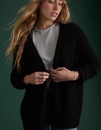 AE77 Premium Mohair Boyfriend Cardigan