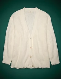 AE77 Premium Mohair Boyfriend Cardigan
