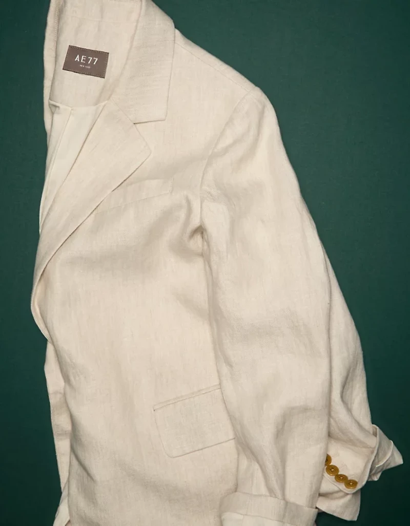 Blazer surdimensionné en lin haut de gamme AE77