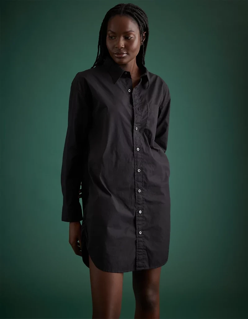 Robe-chemisier en popeline haut de gamme AE77