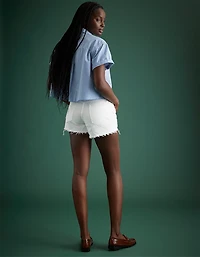 Chemisier court droit en popeline haut de gamme AE77