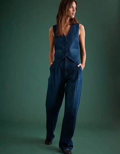 Gilet en denim haut de gamme AE77