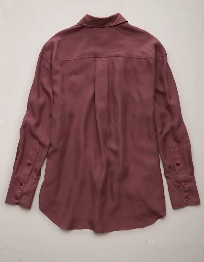 AE77 Premium Silk Button-Up Shirt