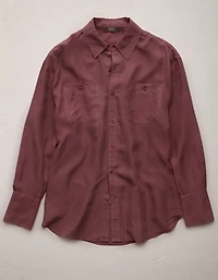 AE77 Premium Silk Button-Up Shirt