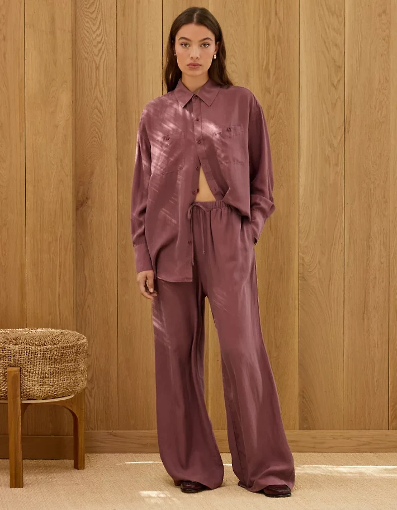 AE77 Premium Silk Button-Up Shirt