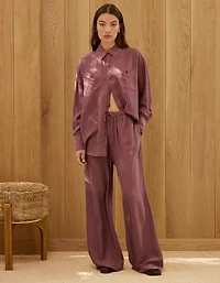 AE77 Premium Silk Button-Up Shirt