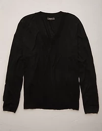 Chandail moulant à encolure en V plongeante haut de gamme AE77