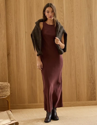 Robe longue en soie haut de gamme AE77