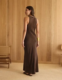 Robe longue en soie haut de gamme AE77