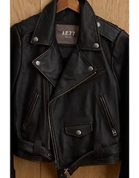 AE77 Leather Biker Jacket