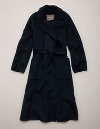 Manteau enveloppant en mélange de laine haut gamme AE77