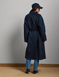 Manteau enveloppant en mélange de laine haut gamme AE77