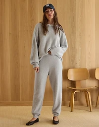 Chandail petit ami à col rond en mélange de cachemire haut gamme AE77