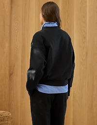 AE77 Premium Fleece Cropped Crew Neck Sweatshirt