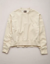 AE77 Premium Fleece Cropped Crew Neck Sweatshirt