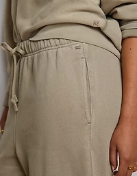 Chandail en molleton court à col rond haut AE77