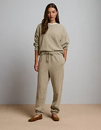 Chandail en molleton court à col rond haut AE77