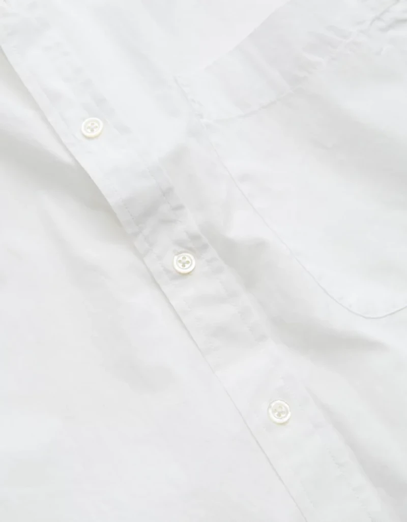 Chemisier petit ami en popeline surdimensionné haute de gamme AE77