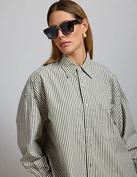AE77 Premium Oversized Poplin Boyfriend Shirt