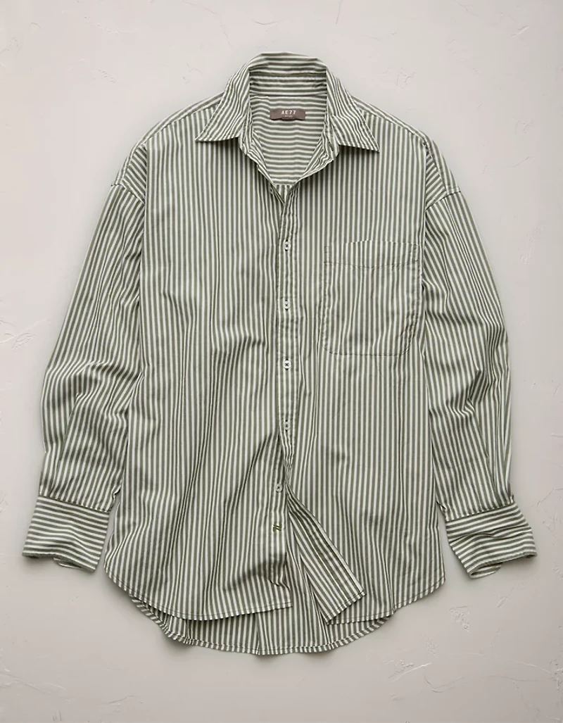AE77 Premium Oversized Poplin Boyfriend Shirt