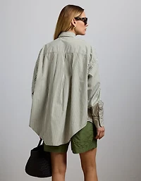 AE77 Premium Oversized Poplin Boyfriend Shirt