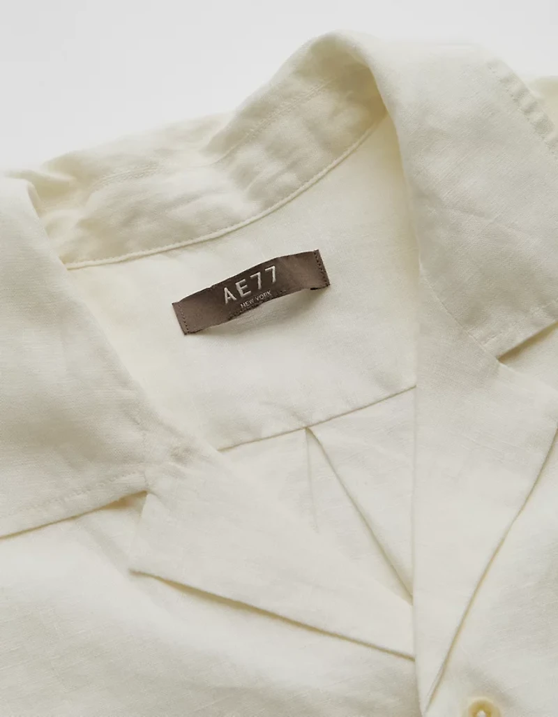 AE77 Premium Linen Camp Shirt