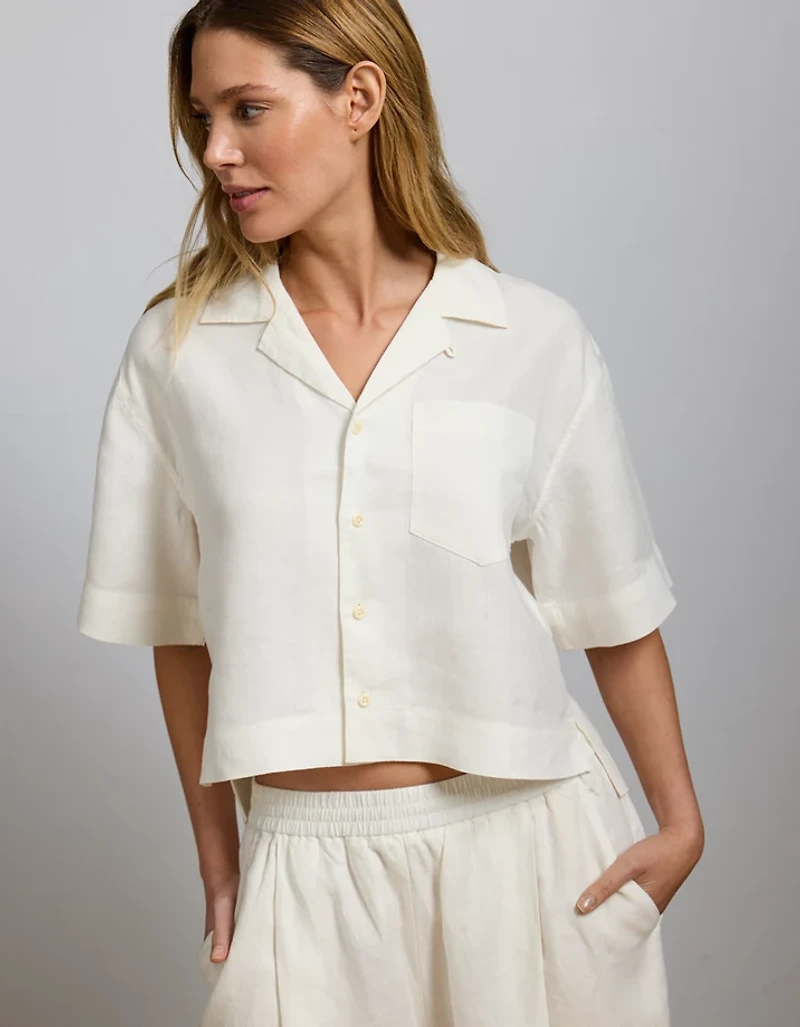 AE77 Premium Linen Camp Shirt