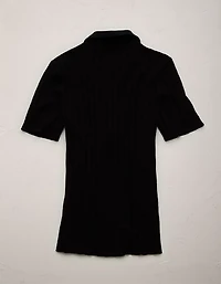 Polo en mélange laine et soie haut de gamme AE77