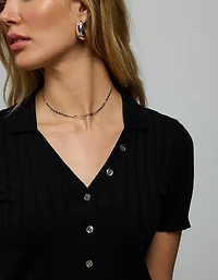 Polo en mélange laine et soie haut de gamme AE77